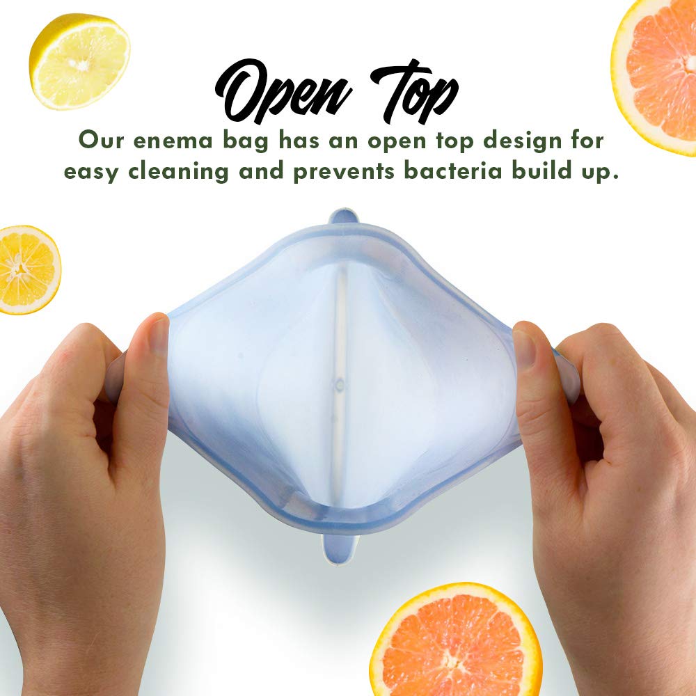 Mikacare Enema Bag Kit Clear Non-Toxic Silicone. for Coffee and Enema Kit for Colon Cleansing - Enema Detox